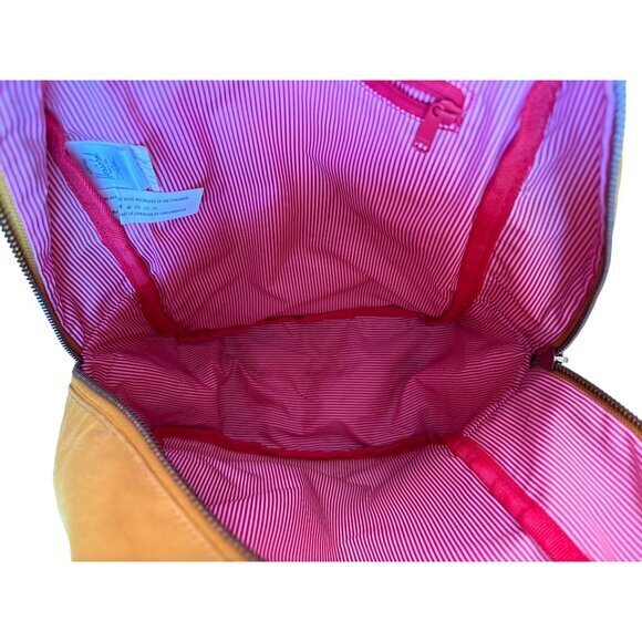Herschel Mini Backpack Yellow Red Stripe Interior Goldtone Zippers‎ - Picture 6 of 7
